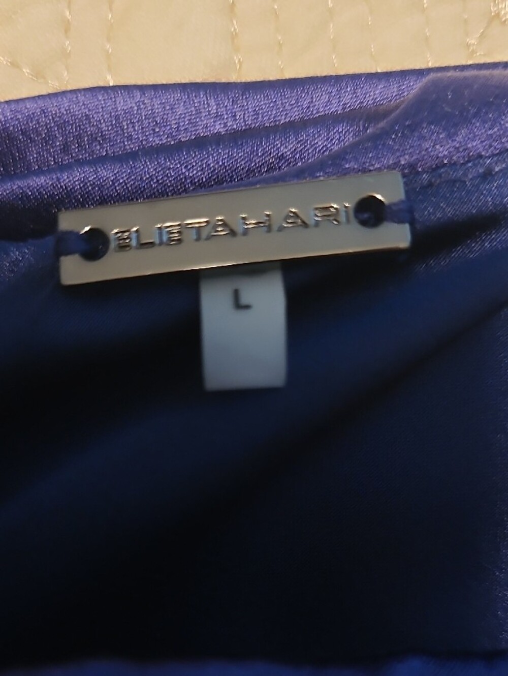 Elie Tahari Cobalt Blue Silk Top Size L - Picture 2 of 4